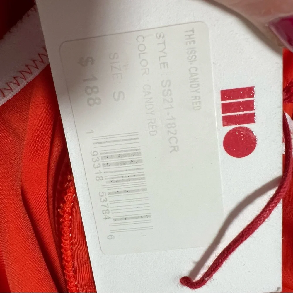 Solid & Striped Sloane Stephens Issi One Piece Bikini‎ Swimsuit Candy Red Orange